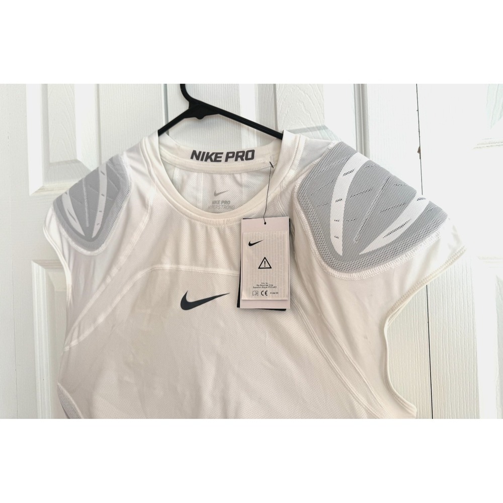 Nike Pro Hyperstrong 4-Pad Football White Base Layer Top Men's XL 868189-100